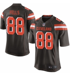 Men's Nike Cleveland Browns #88 Darren Fells Game Brown Team Color NFL Jersey