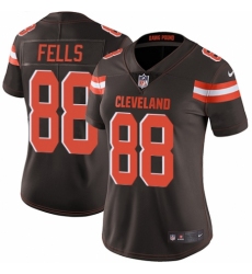 Women's Nike Cleveland Browns #88 Darren Fells Brown Team Color Vapor Untouchable Elite Player NFL Jersey