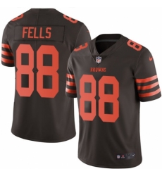 Youth Nike Cleveland Browns #88 Darren Fells Limited Brown Rush Vapor Untouchable NFL Jersey