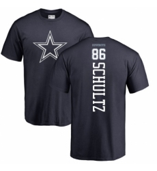 NFL Nike Dallas Cowboys #86 Dalton Schultz Navy Blue Backer T-Shirt
