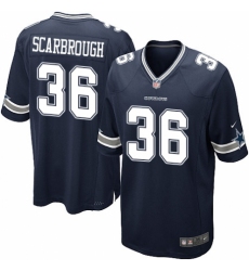 Men's Nike Dallas Cowboys #36 Bo Scarbrough Game Navy Blue Team Color NFL Jersey
