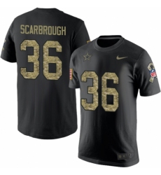 NFL Men's Nike Dallas Cowboys #36 Bo Scarbrough Black Camo Salute to Service T-Shirt