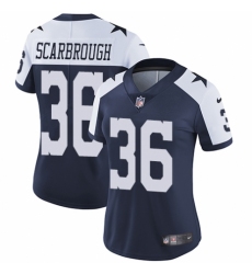 Women's Nike Dallas Cowboys #36 Bo Scarbrough Navy Blue Throwback Alternate Vapor Untouchable Limited Player NFL Jersey