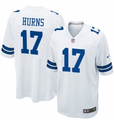 Men's Nike Dallas Cowboys #17 Allen Hurns Game White NFL Jersey