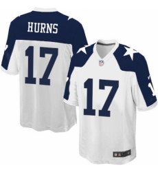 Men's Nike Dallas Cowboys #17 Allen Hurns Game White Throwback Alternate NFL Jersey