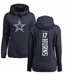 NFL Women's Nike Dallas Cowboys #17 Allen Hurns Navy Blue Backer Pullover Hoodie