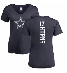 NFL Women's Nike Dallas Cowboys #17 Allen Hurns Navy Blue Backer T-Shirt