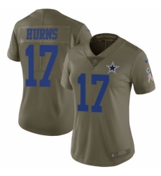 Women's Nike Dallas Cowboys #17 Allen Hurns Limited Olive 2017 Salute to Service NFL Jersey