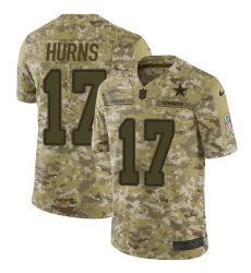 Youth Nike Dallas Cowboys #17 Allen Hurns Limited Camo 2018 Salute to Service NFL Jersey