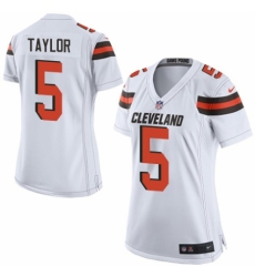 Women's Nike Cleveland Browns #5 Tyrod Taylor Game White NFL Jersey