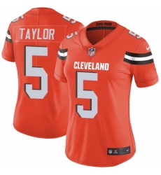 Women's Nike Cleveland Browns #5 Tyrod Taylor Orange Alternate Vapor Untouchable Limited Player NFL Jersey