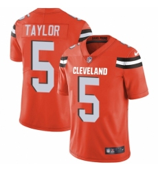 Youth Nike Cleveland Browns #5 Tyrod Taylor Orange Alternate Vapor Untouchable Elite Player NFL Jersey