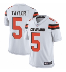 Youth Nike Cleveland Browns #5 Tyrod Taylor White Vapor Untouchable Elite Player NFL Jersey