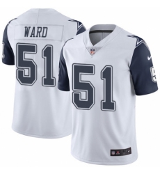 Men's Nike Dallas Cowboys #51 Jihad Ward Limited White Rush Vapor Untouchable NFL Jersey
