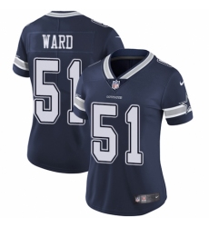 Women's Nike Dallas Cowboys #51 Jihad Ward Navy Blue Team Color Vapor Untouchable Elite Player NFL Jersey
