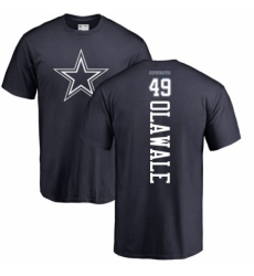 NFL Nike Dallas Cowboys #49 Jamize Olawale Navy Blue Backer T-Shirt