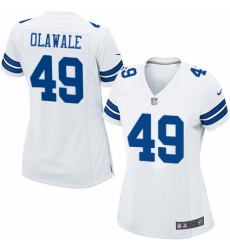 Women's Nike Dallas Cowboys #49 Jamize Olawale Game White NFL Jersey