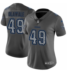 Women's Nike Dallas Cowboys #49 Jamize Olawale Gray Static Vapor Untouchable Limited NFL Jersey