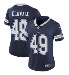 Women's Nike Dallas Cowboys #49 Jamize Olawale Navy Blue Team Color Vapor Untouchable Elite Player NFL Jersey