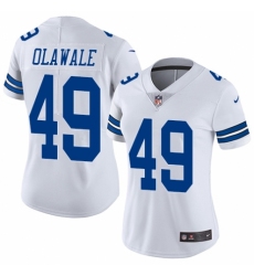 Women's Nike Dallas Cowboys #49 Jamize Olawale White Vapor Untouchable Elite Player NFL Jersey