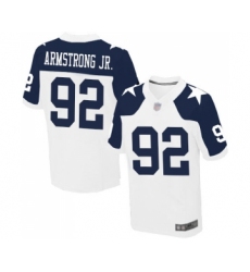 Men's Dallas Cowboys #92 Dorance Armstrong Jr. Elite White Throwback Alternate Football Jersey
