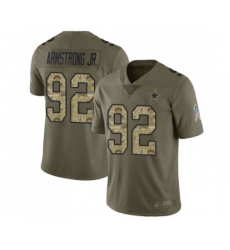 Men's Dallas Cowboys #92 Dorance Armstrong Jr. Limited Olive Camo 2017 Salute to Service Football Jersey