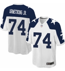 Men's Nike Dallas Cowboys #74 Dorance Armstrong Jr. Game White Throwback Alternate NFL Jersey