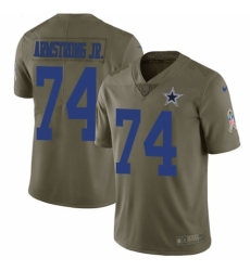 Men's Nike Dallas Cowboys #74 Dorance Armstrong Jr. Limited Olive 2017 Salute to Service NFL Jersey