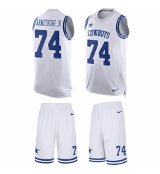 Men's Nike Dallas Cowboys #74 Dorance Armstrong Jr. Limited White Tank Top Suit NFL Jersey