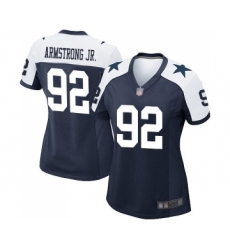 Women's Dallas Cowboys #92 Dorance Armstrong Jr. Game Navy Blue Throwback Alternate Football Jersey