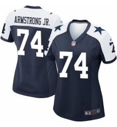 Women's Nike Dallas Cowboys #74 Dorance Armstrong Jr. Game Navy Blue Throwback Alternate NFL Jersey