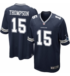 Men's Nike Dallas Cowboys #15 Deonte Thompson Game Navy Blue Team Color NFL Jersey