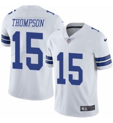 Men's Nike Dallas Cowboys #15 Deonte Thompson White Vapor Untouchable Limited Player NFL Jersey