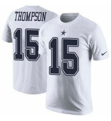 NFL Men's Nike Dallas Cowboys #15 Deonte Thompson White Rush Pride Name & Number T-Shirt