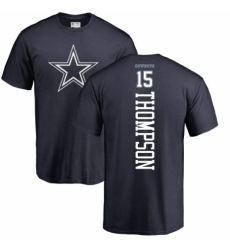 NFL Nike Dallas Cowboys #15 Deonte Thompson Navy Blue Backer T-Shirt