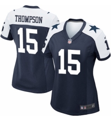 Women's Nike Dallas Cowboys #15 Deonte Thompson Game Navy Blue Throwback Alternate NFL Jersey