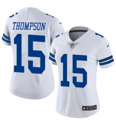 Women's Nike Dallas Cowboys #15 Deonte Thompson White Vapor Untouchable Elite Player NFL Jersey