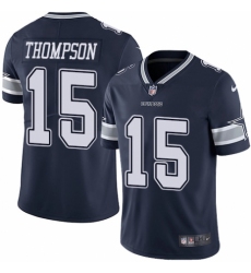 Youth Nike Dallas Cowboys #15 Deonte Thompson Navy Blue Team Color Vapor Untouchable Limited Player NFL Jersey