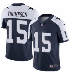 Youth Nike Dallas Cowboys #15 Deonte Thompson Navy Blue Throwback Alternate Vapor Untouchable Limited Player NFL Jersey