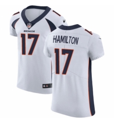 Men's Nike Denver Broncos #17 DaeSean Hamilton White Vapor Untouchable Elite Player NFL Jersey