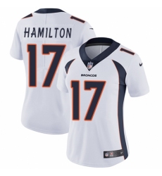Women's Nike Denver Broncos #17 DaeSean Hamilton White Vapor Untouchable Limited Player NFL Jersey