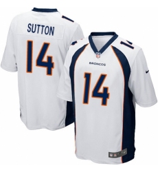Men's Nike Denver Broncos #14 Courtland Sutton Game White NFL Jersey