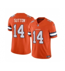 Men's Nike Denver Broncos #14 Courtland Sutton Orange 2023 F.U.S.E. Vapor Untouchable Football Stitched Jersey