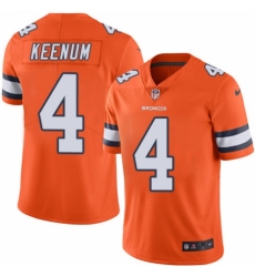 Men's Nike Denver Broncos #4 Case Keenum Elite Orange Rush Vapor Untouchable NFL Jersey