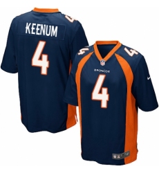 Men's Nike Denver Broncos #4 Case Keenum Game Navy Blue Alternate NFL Jersey