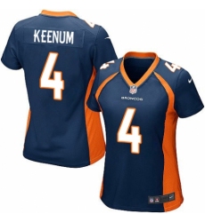 Women's Nike Denver Broncos #4 Case Keenum Game Navy Blue Alternate NFL Jersey