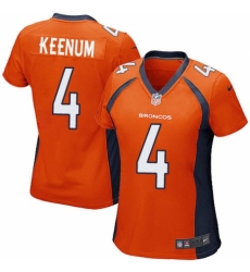 Women's Nike Denver Broncos #4 Case Keenum Game Orange Team Color NFL Jersey