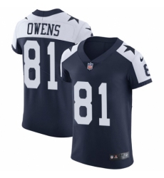 Men's Nike Dallas Cowboys #81 Terrell Owens Navy Blue Alternate Vapor Untouchable Elite Player NFL Jersey