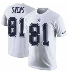 NFL Men's Nike Dallas Cowboys #81 Terrell Owens White Rush Pride Name & Number T-Shirt
