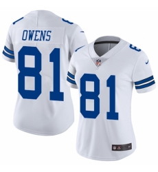 Women's Nike Dallas Cowboys #81 Terrell Owens White Vapor Untouchable Elite Player NFL Jersey